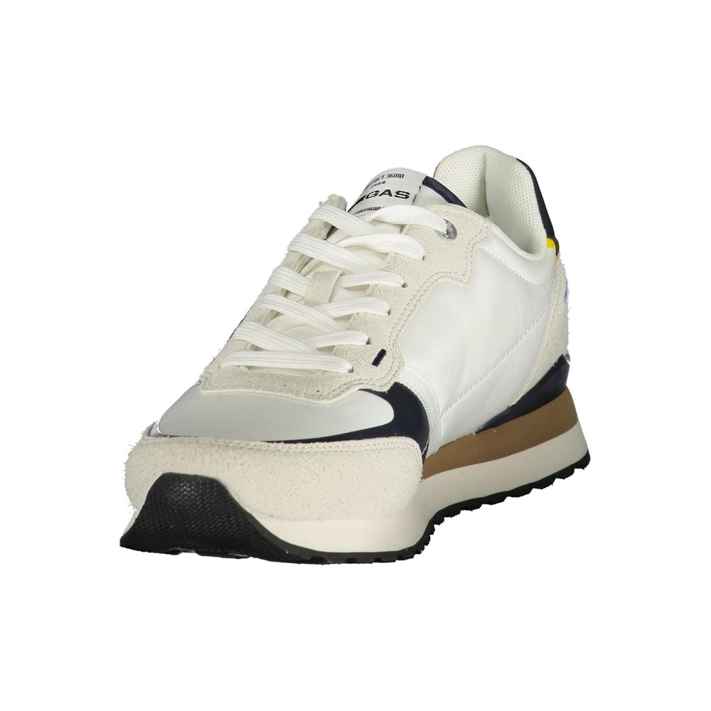 Gas White Polyester Athletic Sneakers