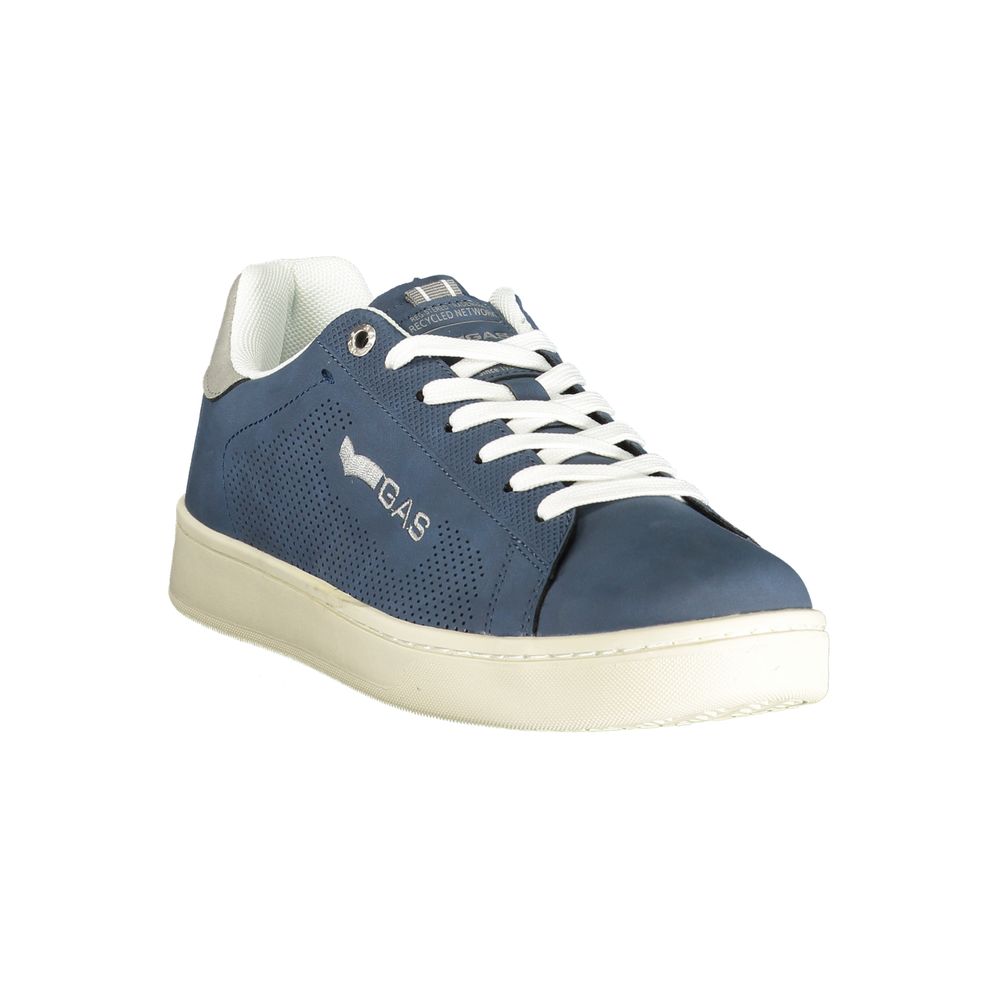Gas Blue Polyester Athletic Sneakers