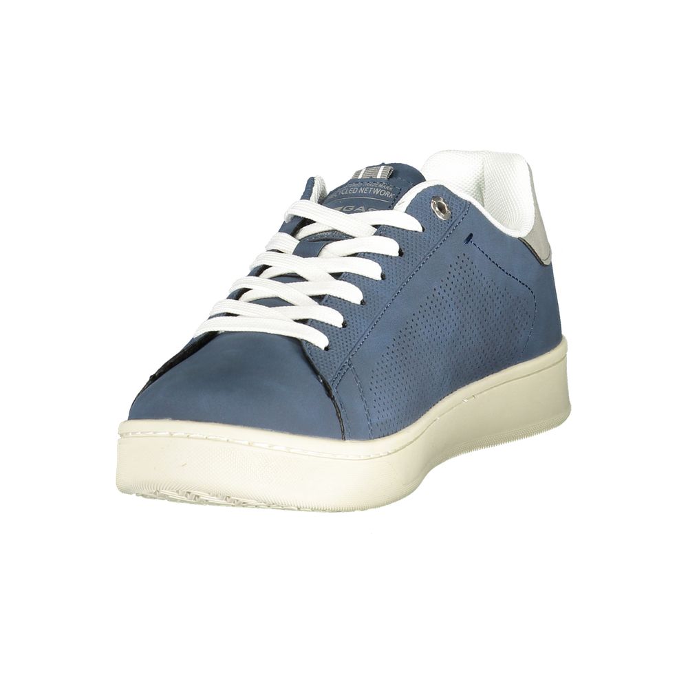 Gas Blue Polyester Athletic Sneakers