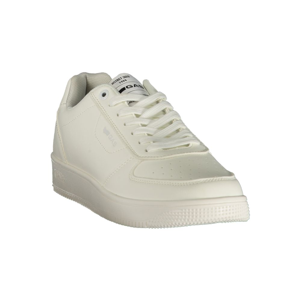 Gas White Polyester Athletic Sneakers