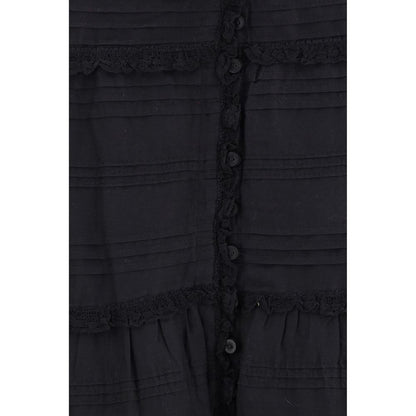 Marant Etoile Black Viscose Long Skirt