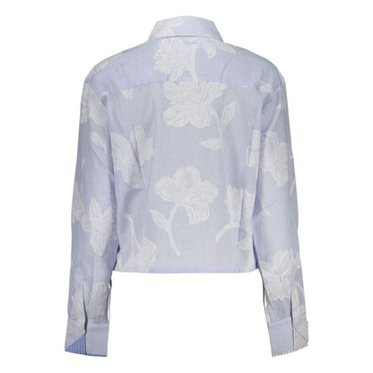 Desigual Blue Cotton Pattern Shirt