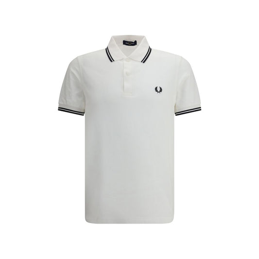 Fred Perry White Cotton Polo Shirt