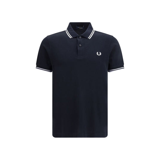 Fred Perry Blue Cotton Polo Shirt