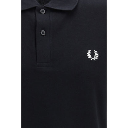 Fred Perry Black Cotton Polo Shirt