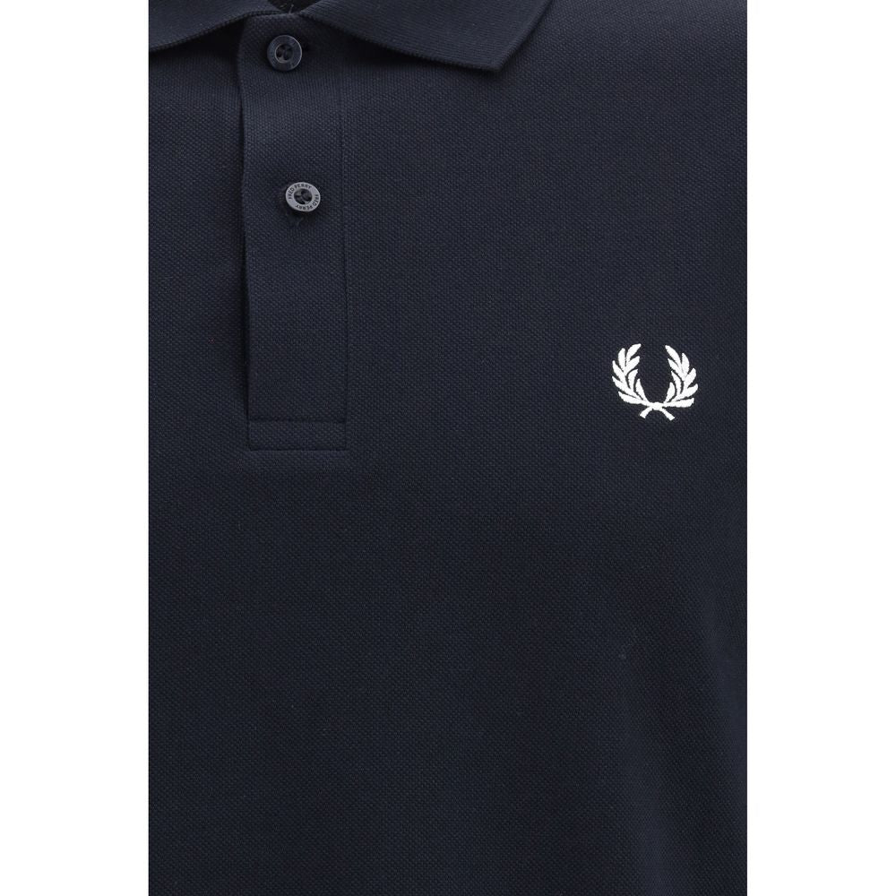 Fred Perry Blue Cotton Polo Shirt