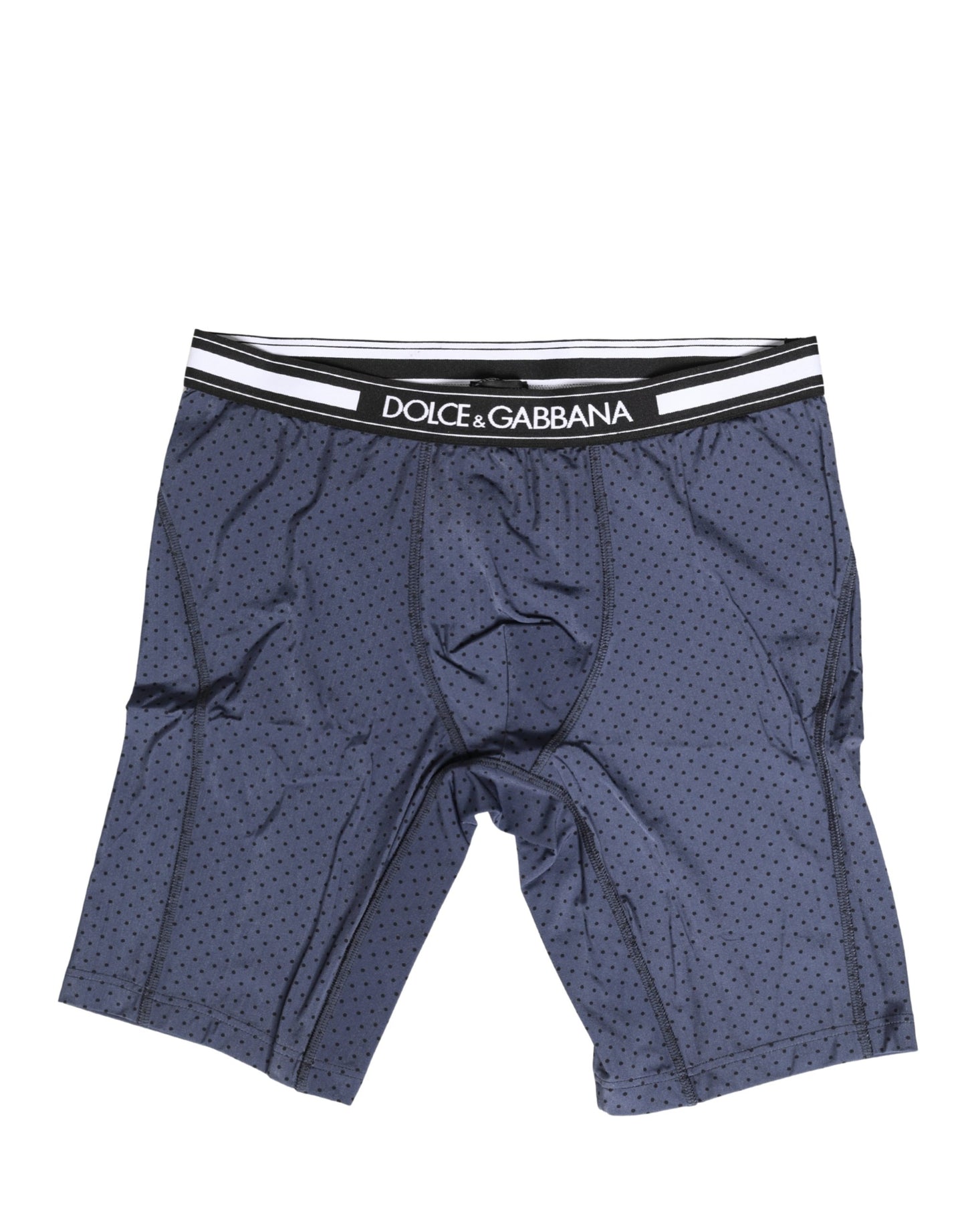 Dolce & Gabbana Dark Blue Polka Dots Men Bike Shorts Underwear