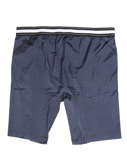 Dolce & Gabbana Dark Blue Polka Dots Men Bike Shorts Underwear