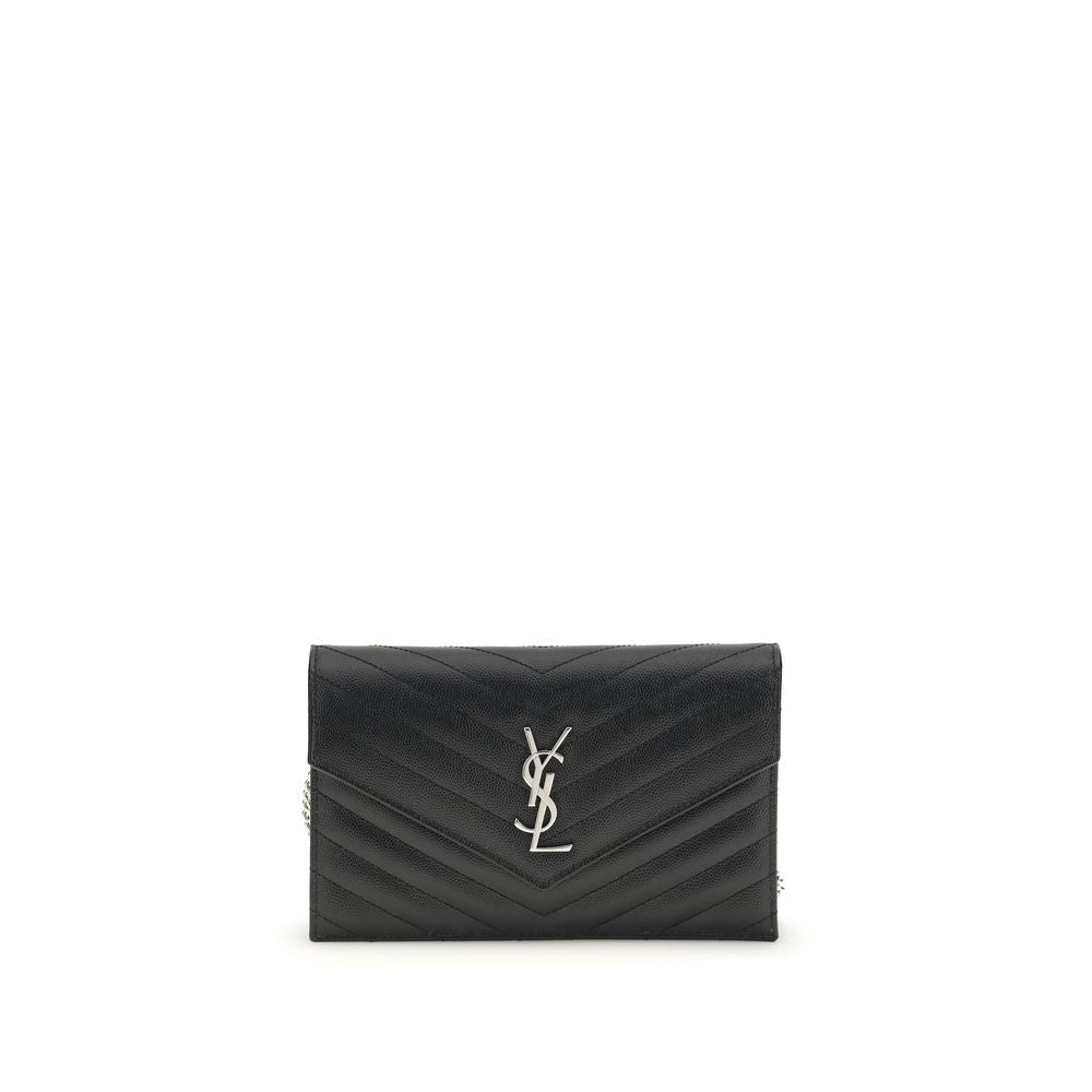 Saint Laurent Black Calf Leather Bos Taurus Wallet
