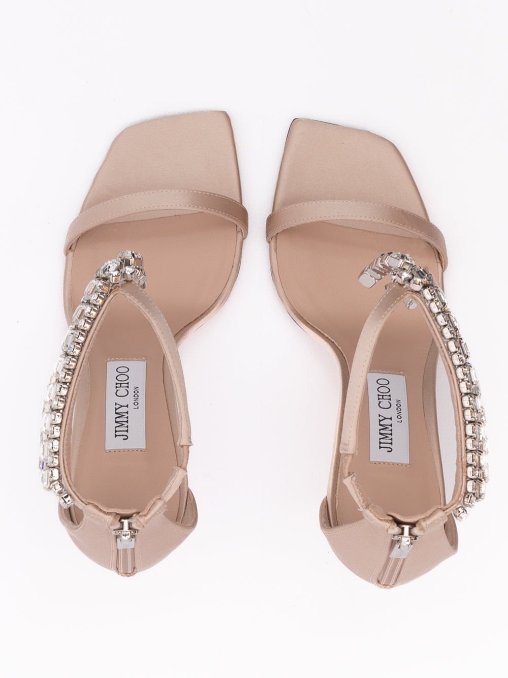 Jimmy Choo Powder Pink Satin Verity Sandals 100