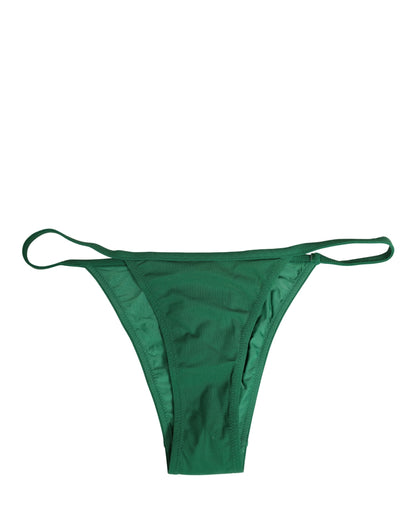 Dolce & Gabbana Green Nylon Bottom Beachwear Bikini Swimwear