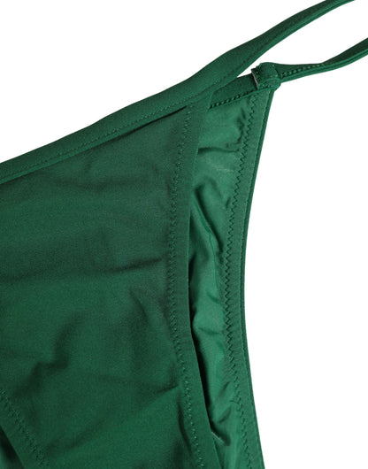 Dolce & Gabbana Green Nylon Bottom Beachwear Bikini Swimwear