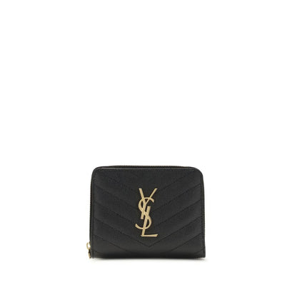 Saint Laurent Black Calf Leather Bos Taurus Wallet