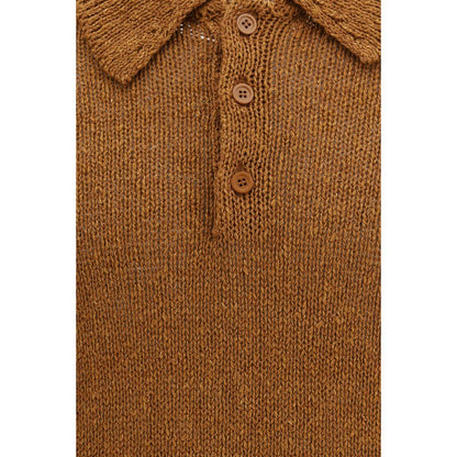 Sunflower Brown Cotton Polo Shirt