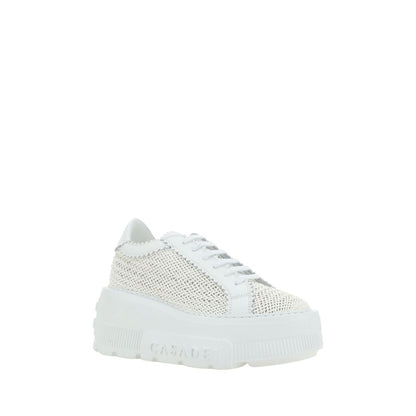 Casadei White Other Fibres Platform Sneakers