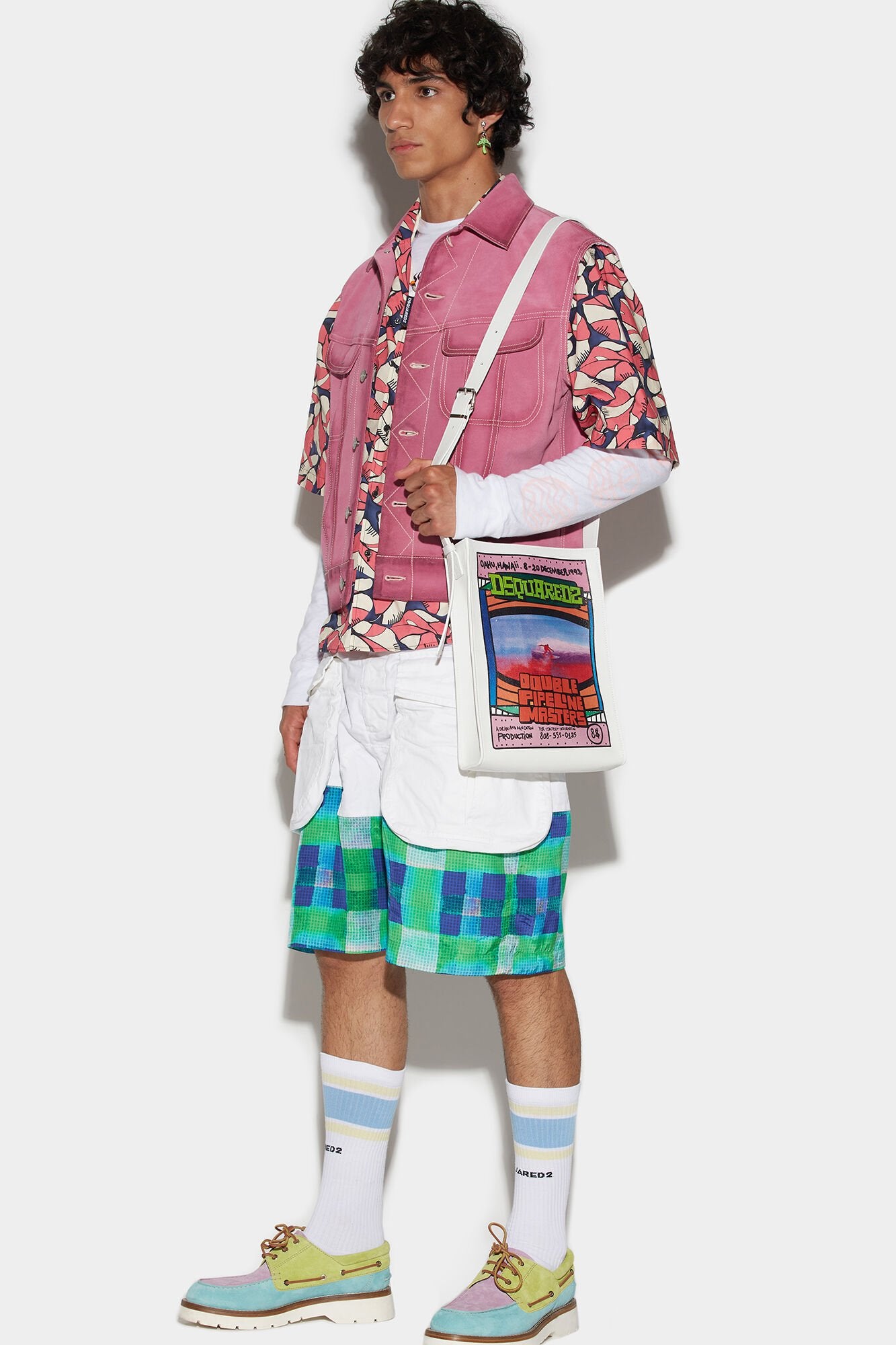 Dsquared² White Fibres Shorts