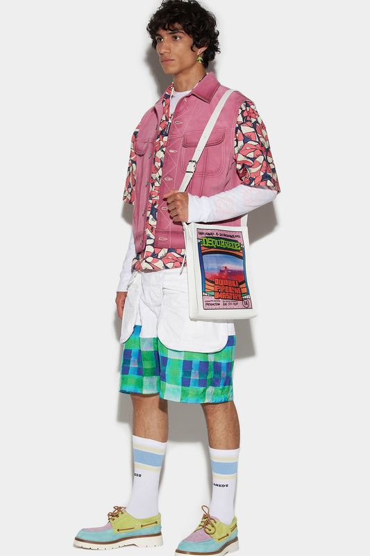 Dsquared² White Fibres Shorts