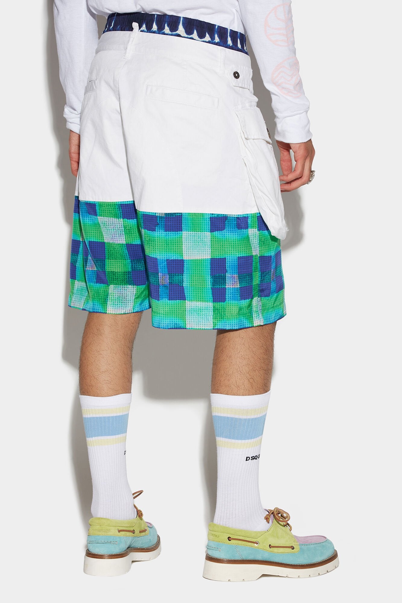 Dsquared² White Fibres Shorts