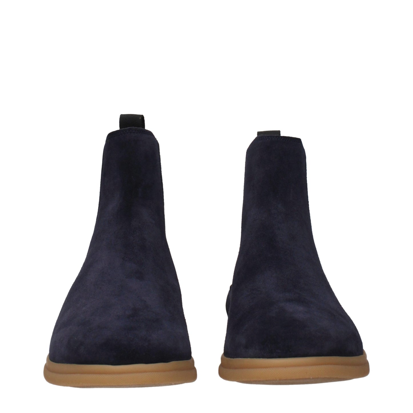 Eleventy Blue Leather Ankle Boots