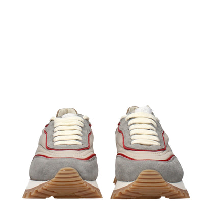Eleventy Beige Fabric Chunky Sneakers