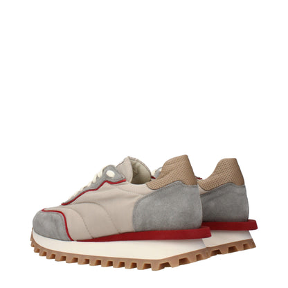 Eleventy Beige Fabric Chunky Sneakers