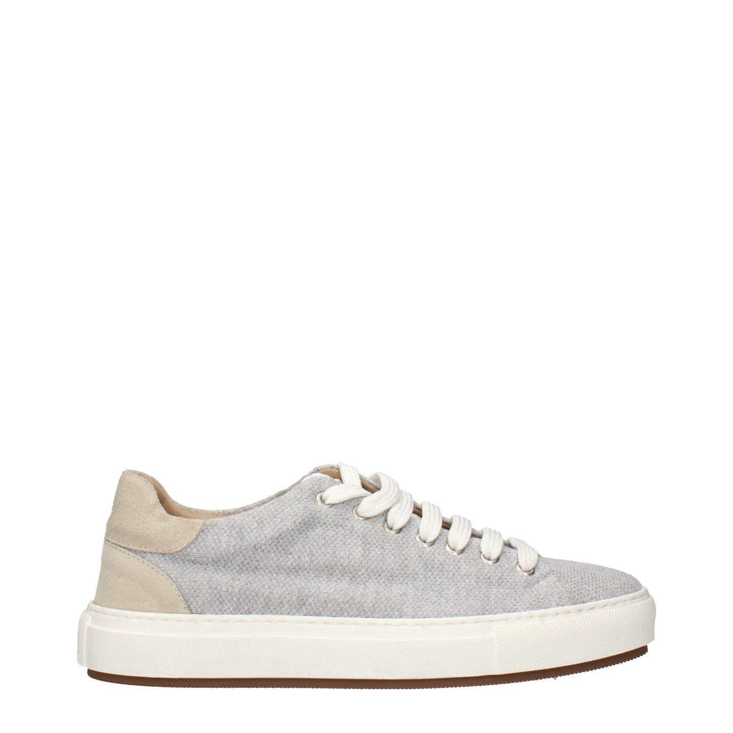 Eleventy Gray Fabric Low Top Sneakers