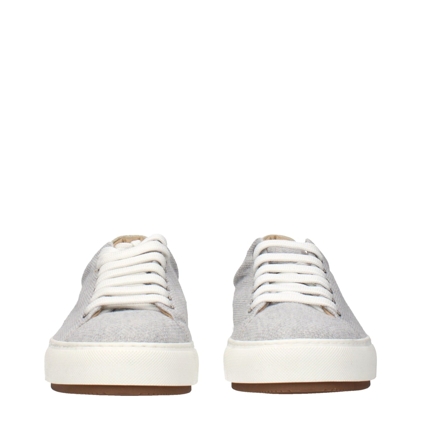Eleventy Gray Fabric Low Top Sneakers
