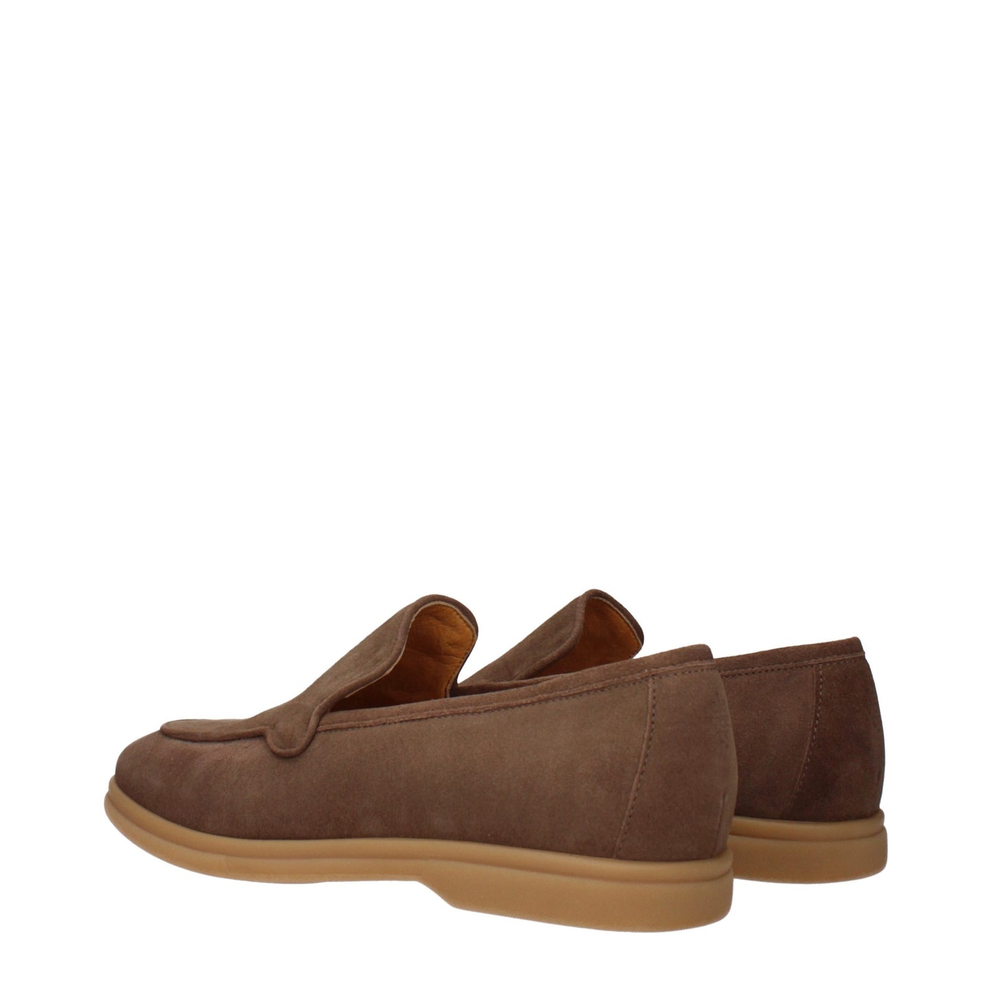 Eleventy Brown Leather Slip-On Loafers