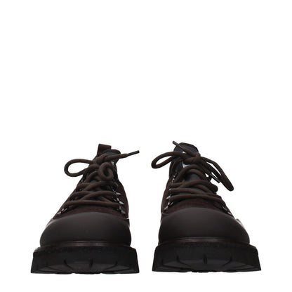 Eleventy Brown Leather Athletic Sneakers