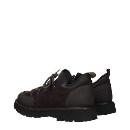 Eleventy Brown Leather Athletic Sneakers