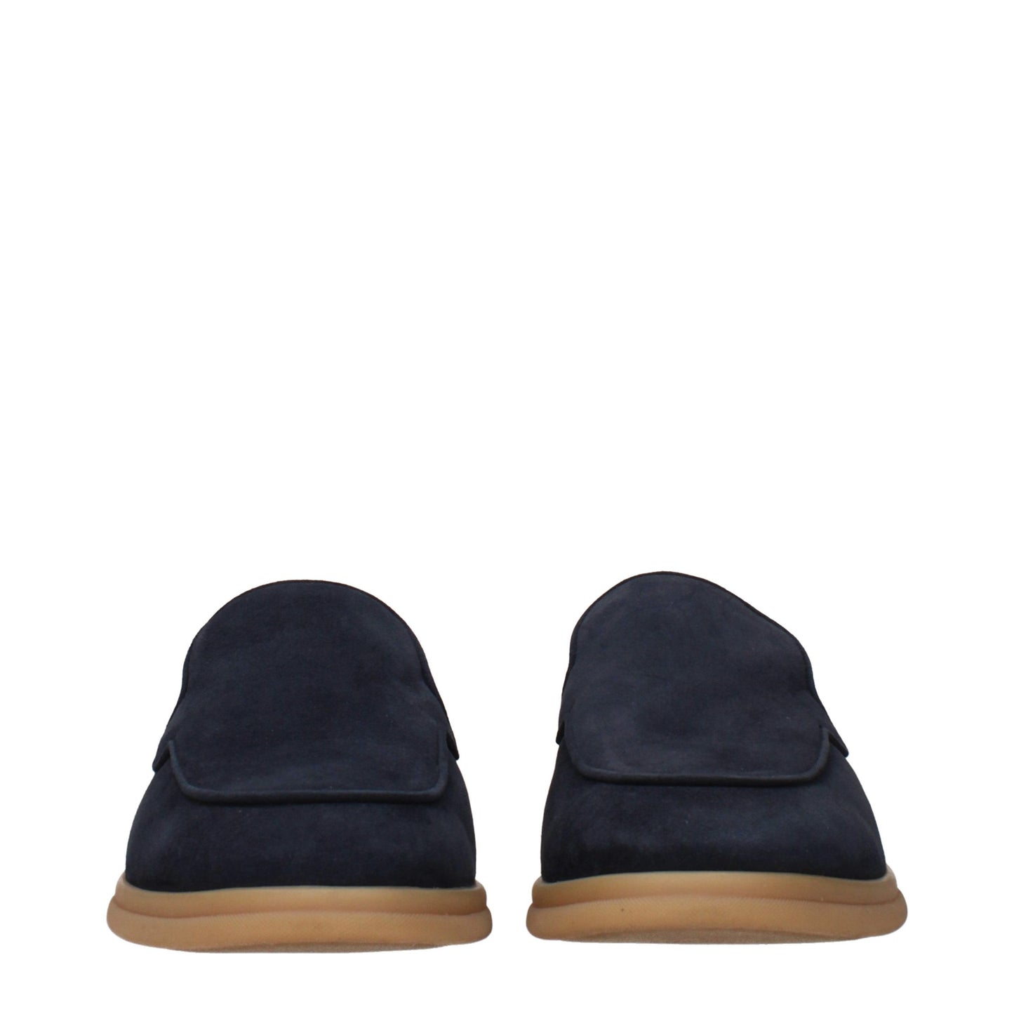 Eleventy Blue Leather Slip-On Loafers