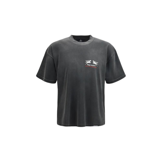 T-Shirt by Represent for men in cotton cream, gray, white & print features an edgy silhouette, meticulously detailed with a sophisticated short-sleeve and crew neckline for a truly edgy finish.