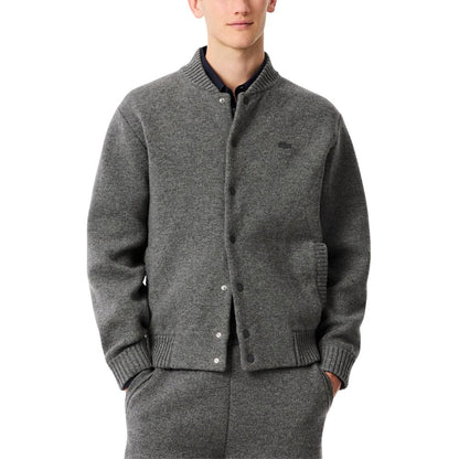 Lacoste Gray Wool Cardigan