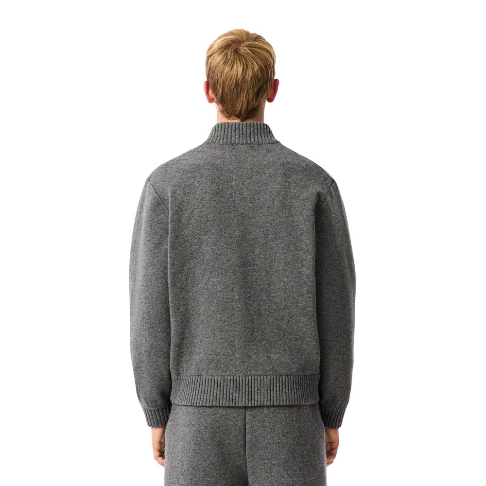 Lacoste Gray Wool Cardigan