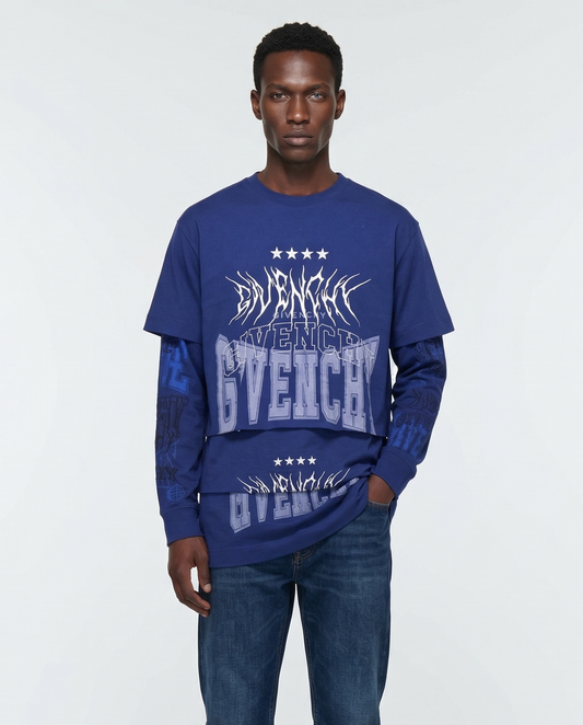 Givenchy Blue Cotton T-Shirt