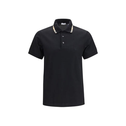 Burberry Black Cotton Polo Shirt