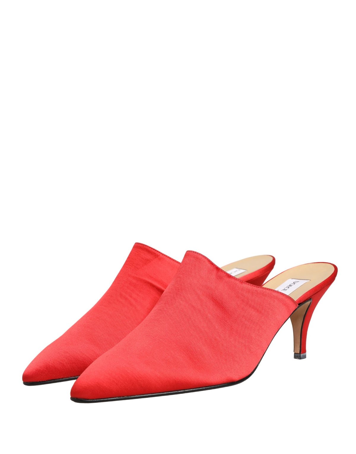 Dolce & Gabbana Women's Suede Leather Stiletto Mules Sandals - Red