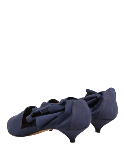 Dolce & Gabbana Women's Leather & Cotton Sock Ankle Boots - Blue