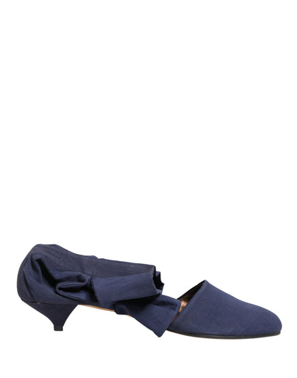 Dolce & Gabbana Women's Leather & Cotton Sock Ankle Boots - Blue