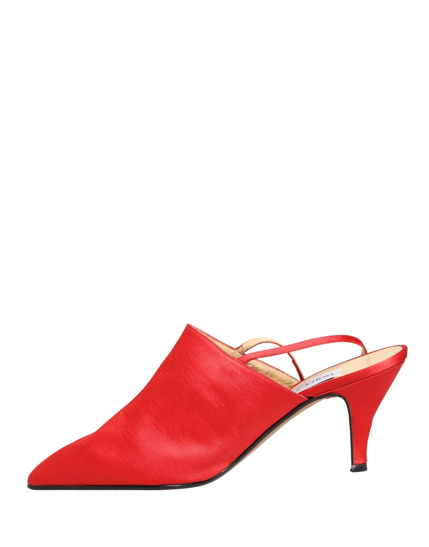 Dolce & Gabbana Red Suede Heel Slingback Shoes