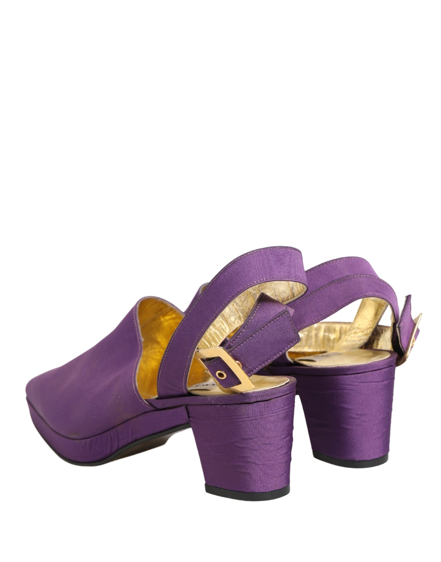 Dolce & Gabbana Purple Suede Sandals Shoes