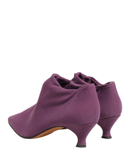 Dolce & Gabbana Shoes Purple Suede Ankle Boots Shoes