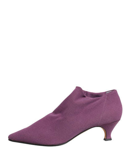 Dolce & Gabbana Women's Suede Leather Ankle Boots - Purple