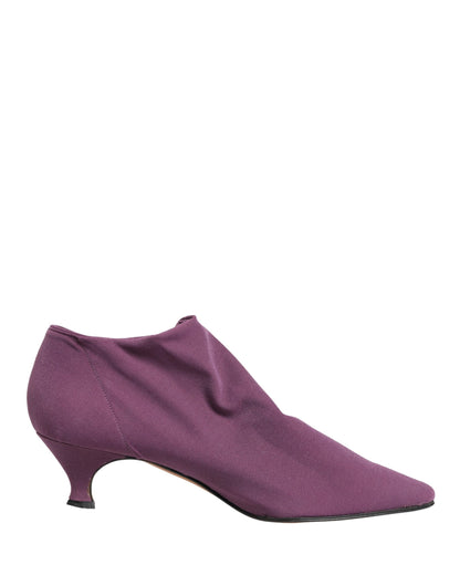 Dolce & Gabbana Women's Suede Leather Ankle Boots - Purple