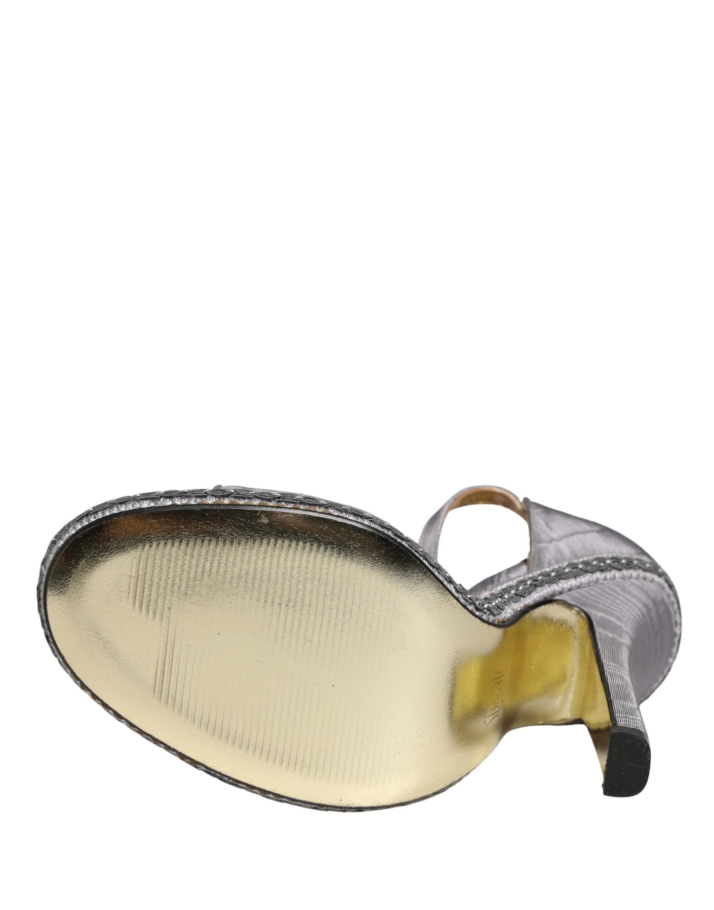 Dolce & Gabbana Gray High Heeled Sandals Ankle Strap Shoes