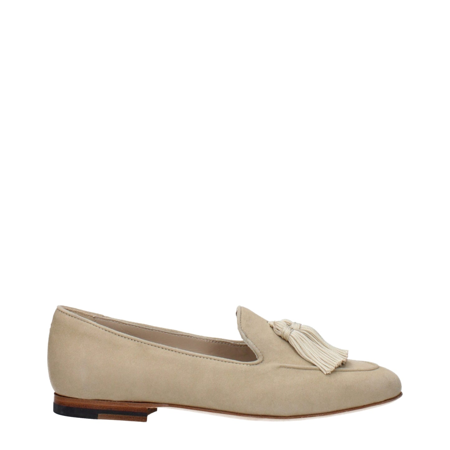 Eleventy Beige Leather Slip-On Loafers