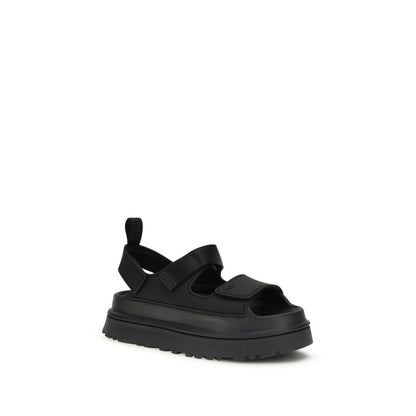UGG Black Recycled Polyester Platform Sandals