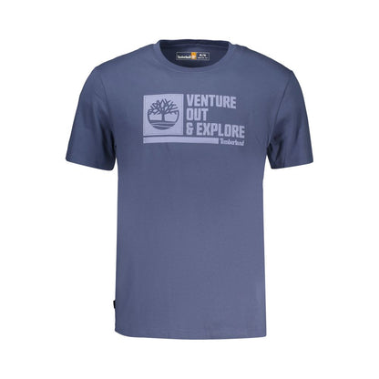 Timberland Blu Cotton Men T-Shirt