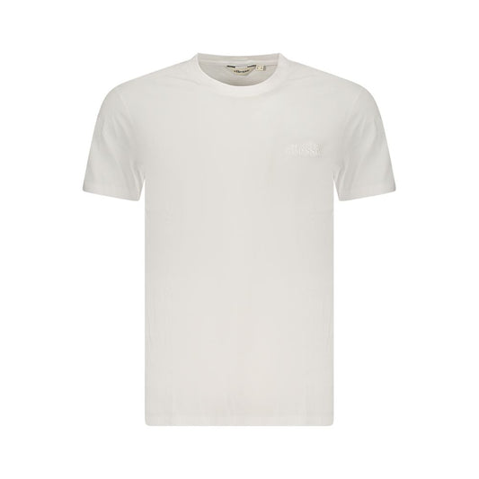 T-Shirt by Ellesse for men in cotton white showcases a chic silhouette, artfully detailed with a chic crew neckline and for a chic finish.