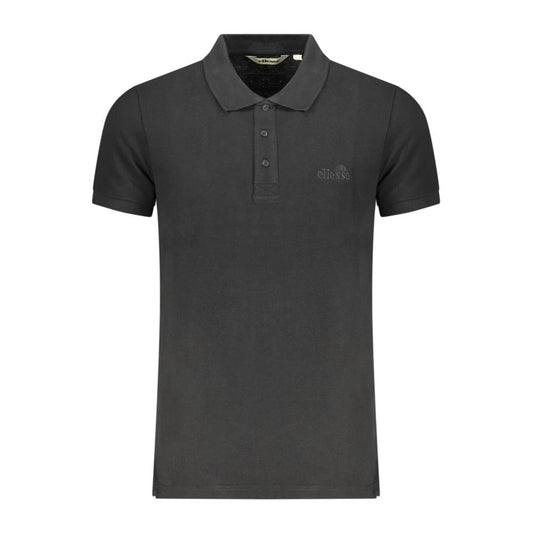 Polo Shirt by Ellesse for men in cotton black presents a sleek silhouette, featuring a refined and for a sleek finish.